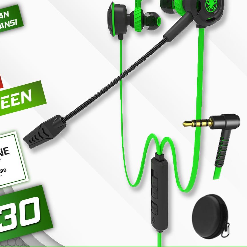 ֍ Plextone G30 with Mic Stereo Bass Gaming Hammerhead Earphone ➺