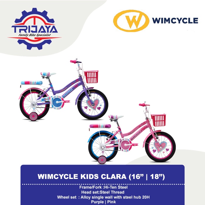 Wimcycle Sepeda Anak Clara -16 dan 18 Inch