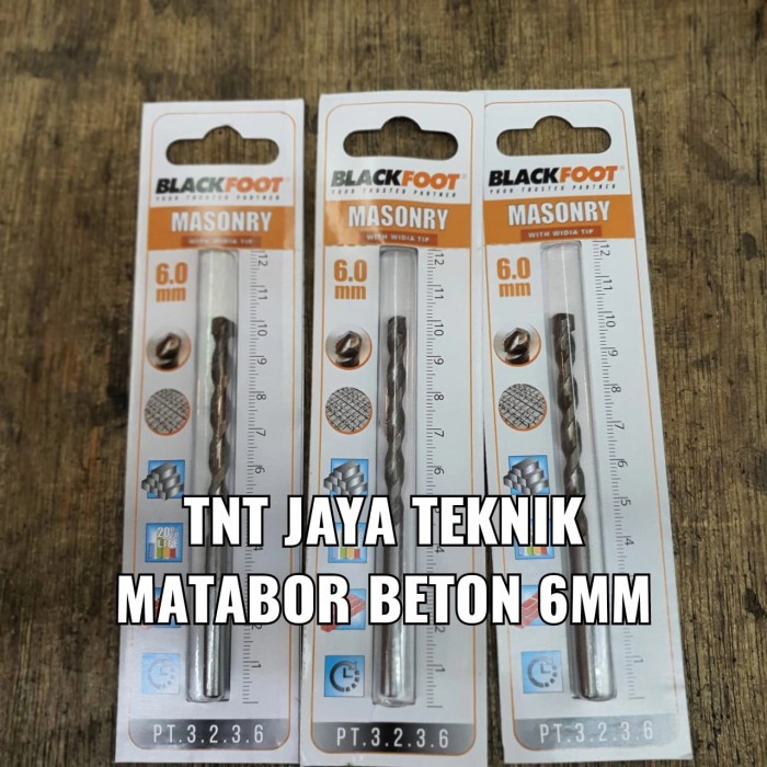 Matabor Beton 6Mm Blackfoot / Mata Bor Tembok Beton 6 Mm Blackfoot