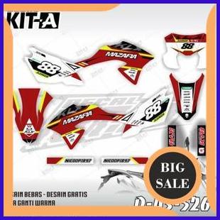 Decal Sticker klx 150 bf / g / se motif supermoto merah putih hitam trend terbaru 2022 2023 1M4R23 s