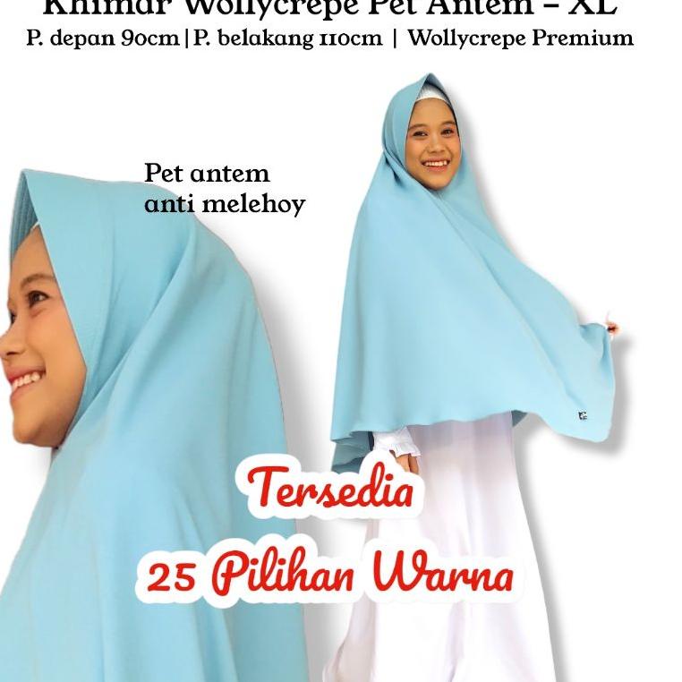 TERMURAH [Diandra Hijab]Jilbab Wollycrepe Syar'i XL Kerudung Wollycrepe Khimar Jumbo Syar'i Pet Ante