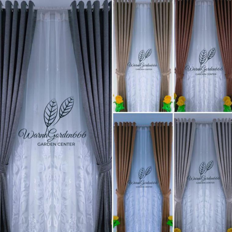 MURAH Gorden Blackout polos doff minimalis Gorden jendela Gorden pintu Gorden blackout polos