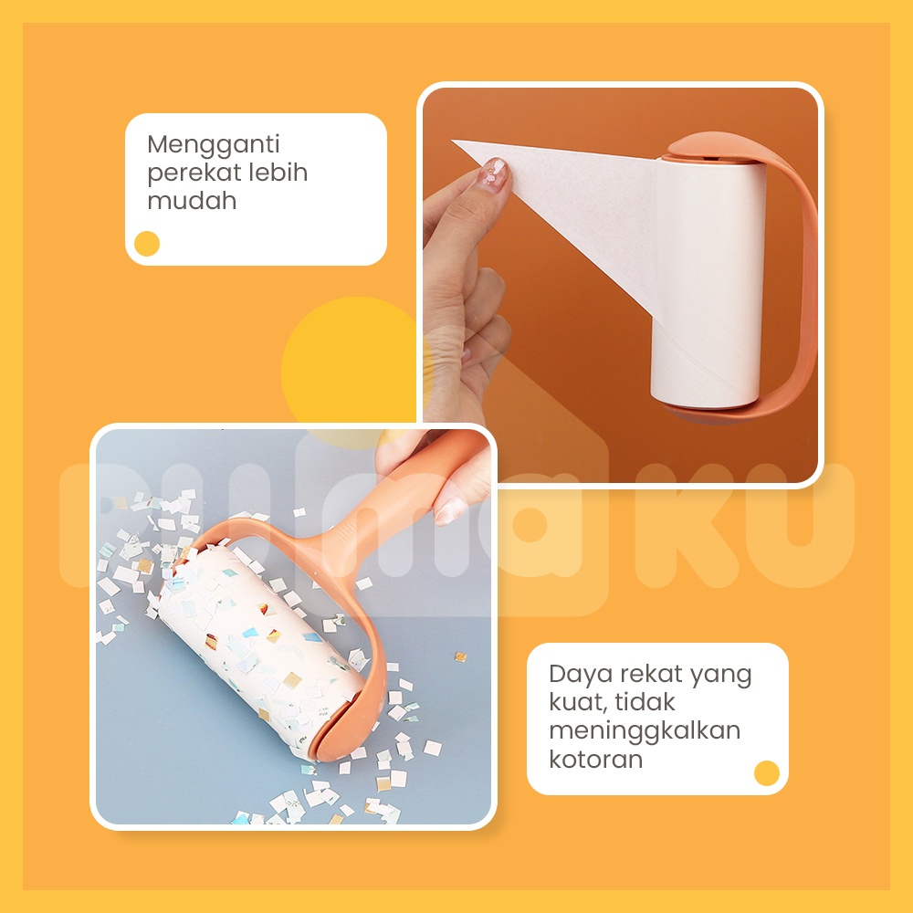 Rumaku Alat Pembersih Bulu Pakaian Hewan Anjing Kucing Rol Sticky Lint Roller