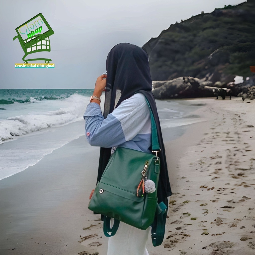 Tas Ransel Wanita bisa Kekantor Kesekolah Kuliah Kekinian Dengan Kulit Lembut Penuh Cocok Buat Para Gadis Remaja Polos