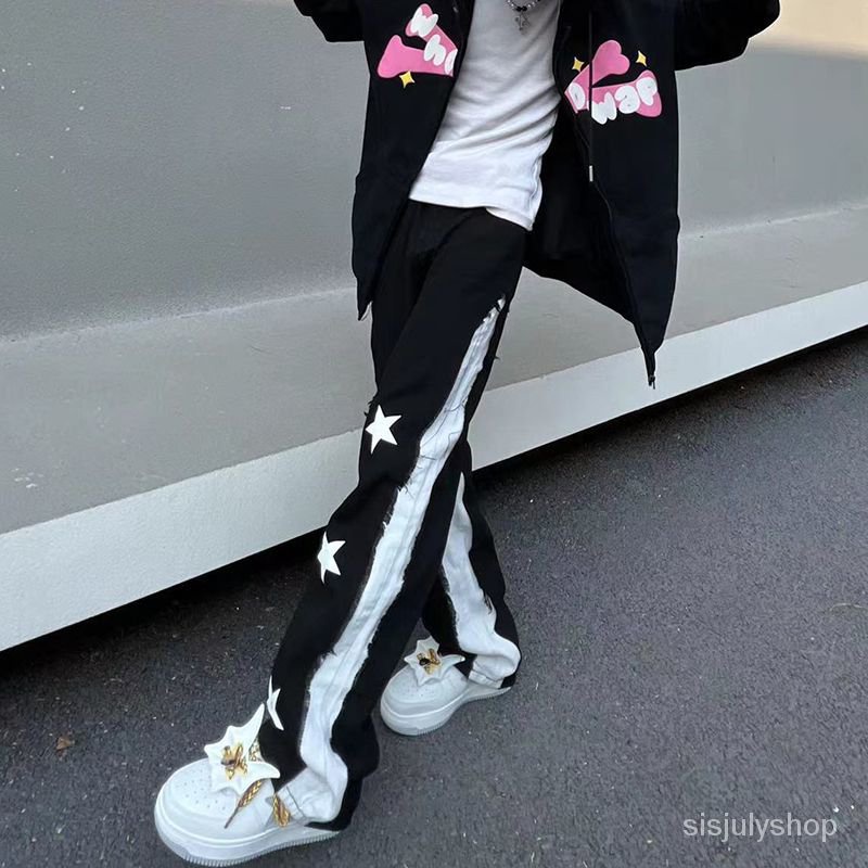 [✅BISA COD] #Sisjuly# Y2K Celana Jeans Wanita/ American Star Jeans Pinggang Tinggi Skinny Celana Luru