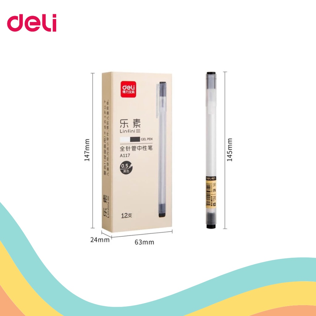 

GEL PEN DELI A-117 (12 PCS)