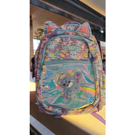TAS SEKOLAH SMIGGLE ORIGINAL SINGAPORE ASLI MOTIF KUCING ASTRONOT