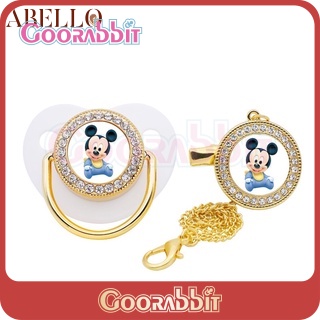 Klip Rantai Dot Bayi Desain Mickey Bling Bening