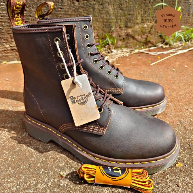Docmart BOOTS Dr.martens 1460 Gaucho Crazy Horse Coffee PK