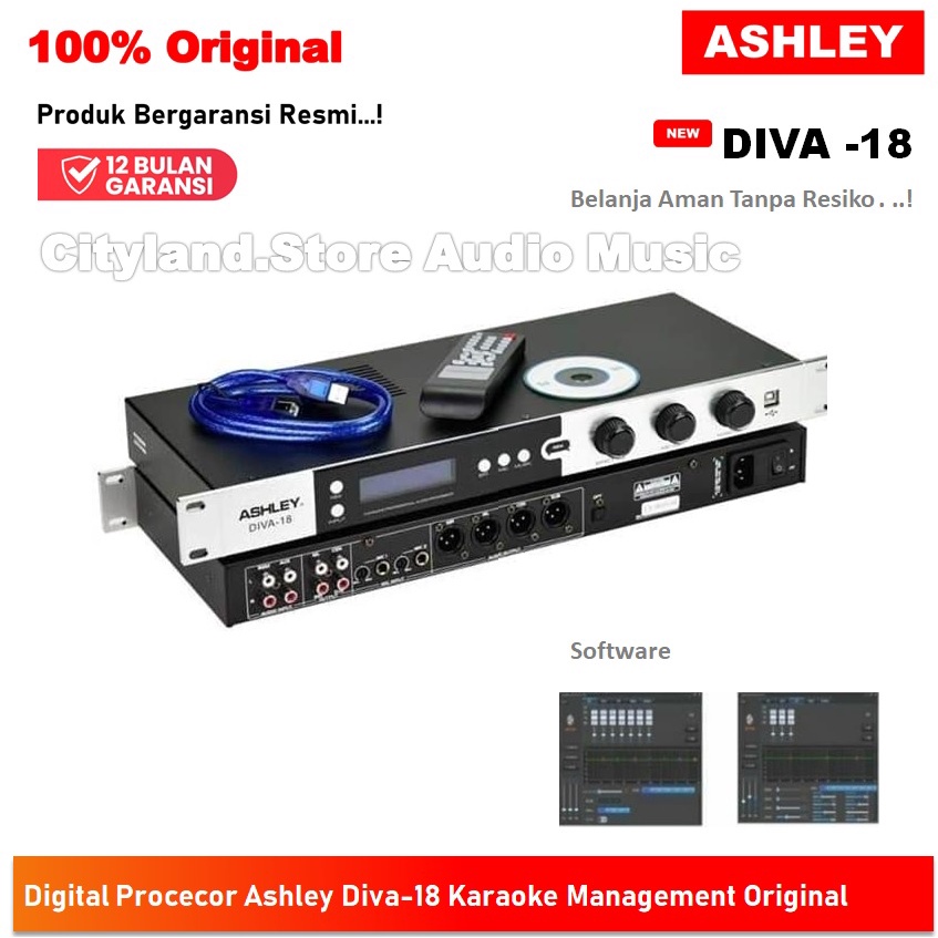 Ashley Diva 18 Digital Prosesor Karaoke Management Original