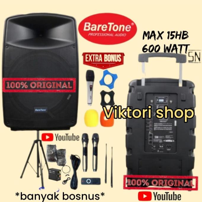 Speaker Aktif Baretone Max15Hb Max 15Hb Speaker Portable