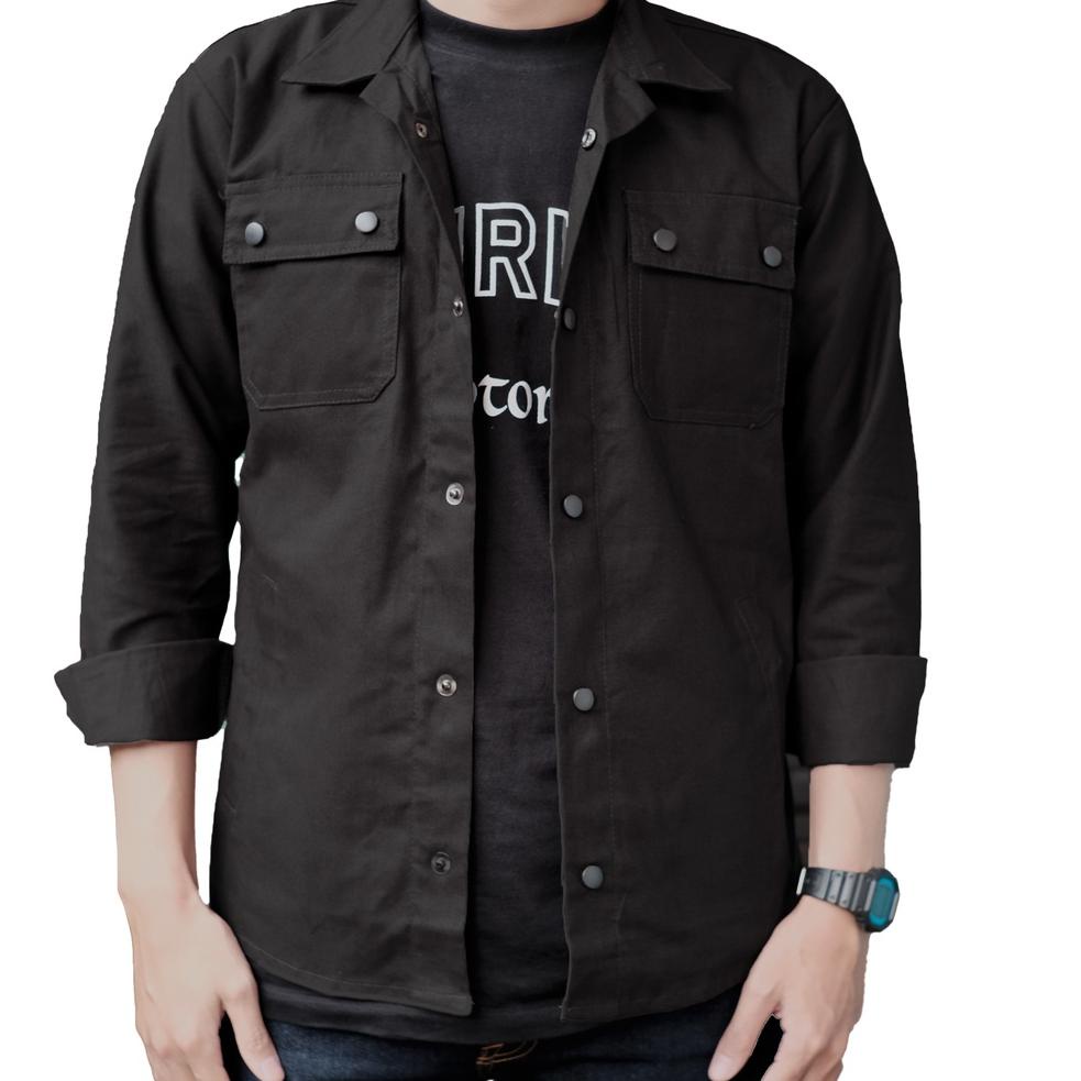 HARGA TERMURAH "HECTOR" Jaket Kanvas / Semi Parka / Field jacket- PRESS BUTTON- Original WOLV 100% -