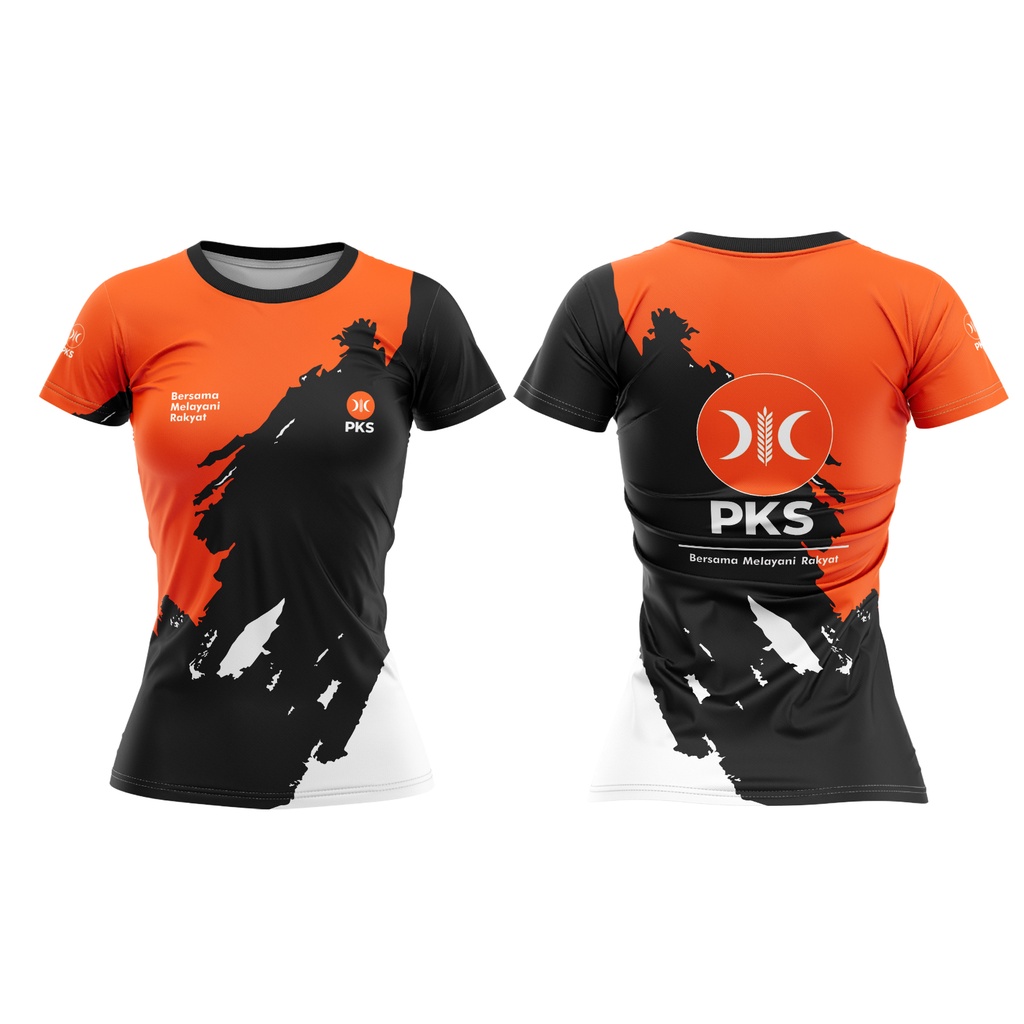 Kaos Baju Wanita PARTAI PKS Custom Fullprint ART01