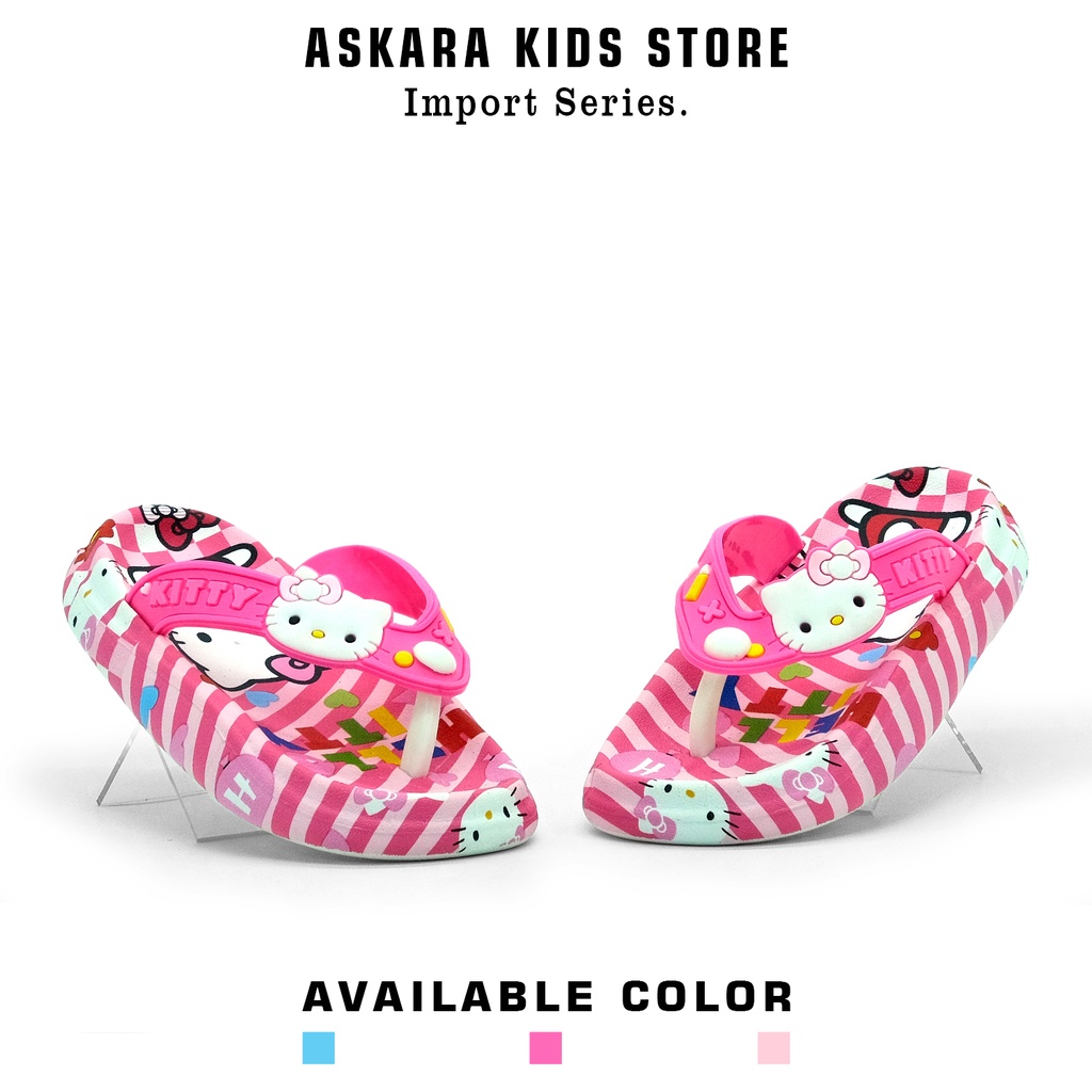 ASKARA - Sandal jepit anak perempuan import karakter kitty 24-35