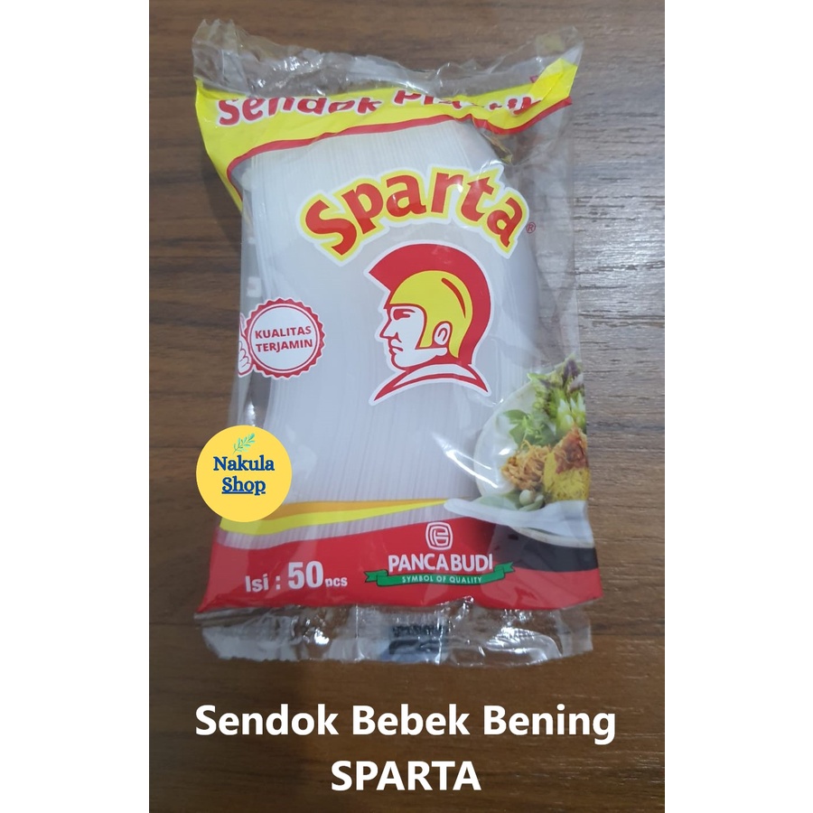 Sendok Bebek Bening Merk Sparta Isi 50 Pcs / Sendok Plastik Sparta