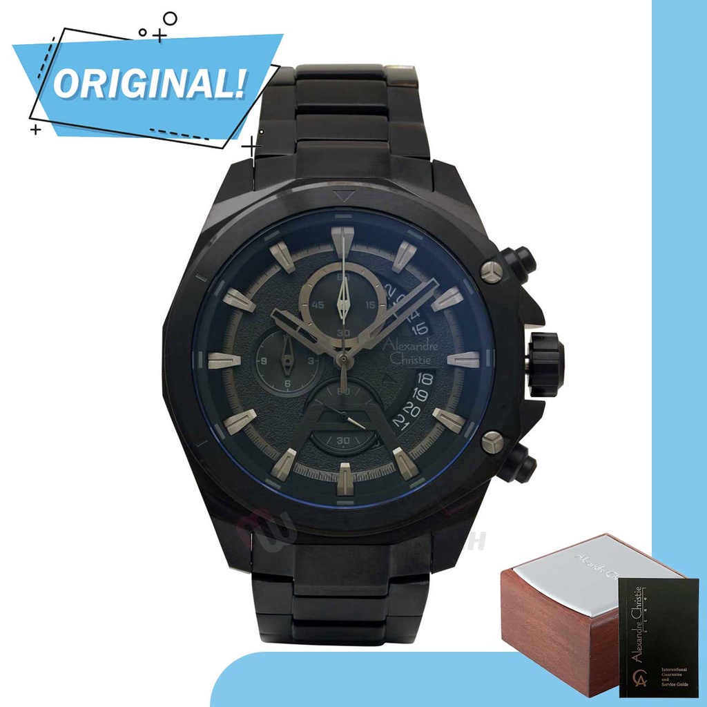Jam Tangan Pria Alexandre Christie Analog 6651MC AC6651 AC 6651 MC 6651 MCBIPBA Original Garansi Res