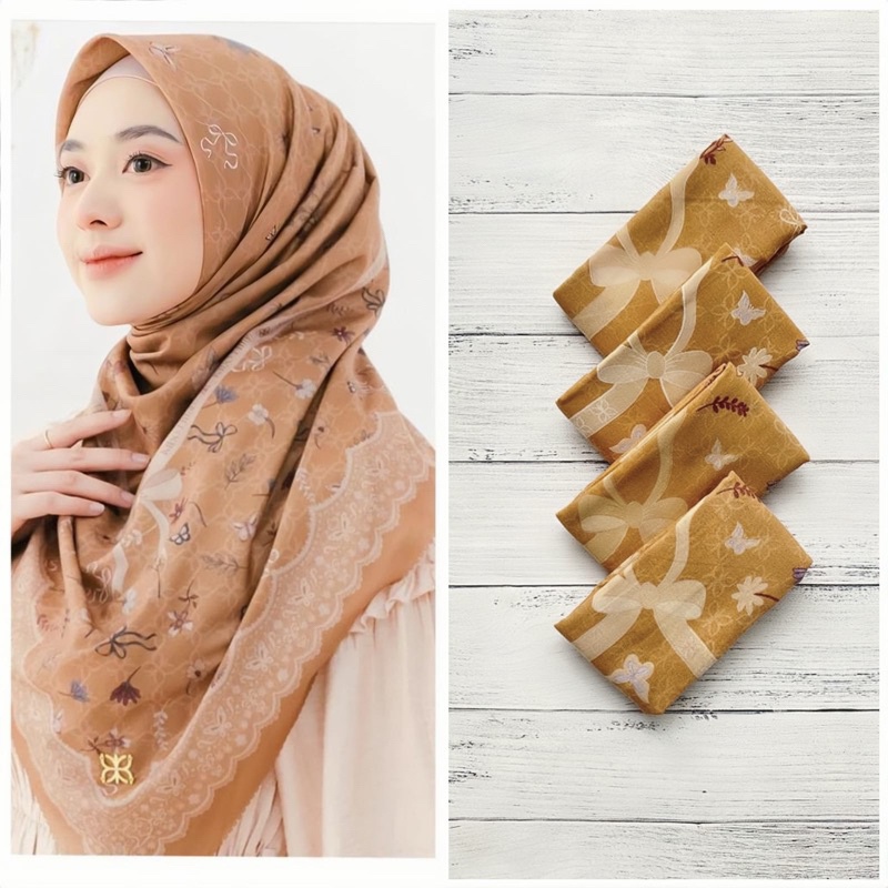 SADEAN HIJAB VOAL MOTIF TERBARU//SIZE 110X110 CM BISA COD HIJAB VOAL MOTIF PITA SERIES