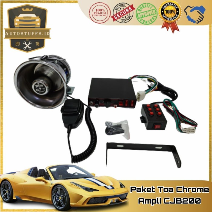 Paket Toa Speaker Sirine Patwal/Toa CHROME + Ampli Jumper Set+++++....