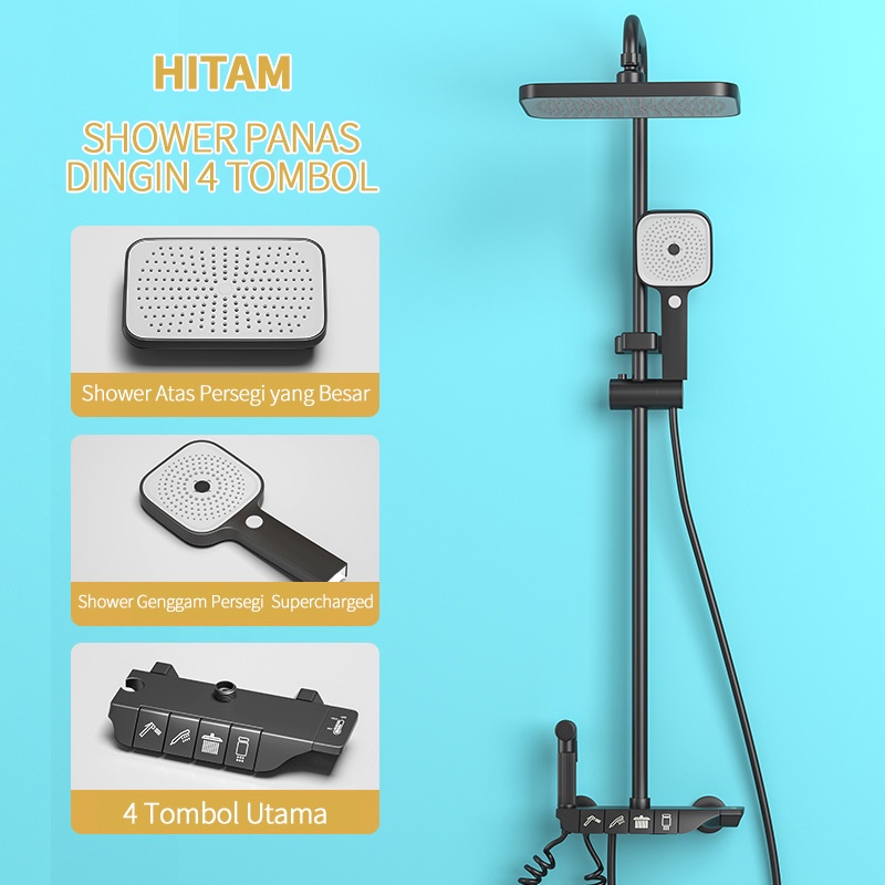 2023 Model Terbaru Kepala Shower / Shower Kamar Mandi Panas Dingin Shower Faucet Dengan Bidet Sprayer Shower Set