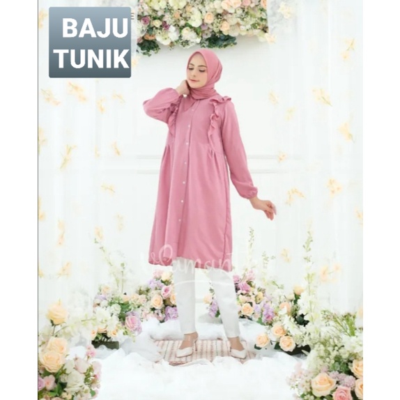 BAJU TUNIK WANITA TANIA TERBARU TREN KEKINIA/ ATASAN WANITA BAJU TUNIK TERMURAH