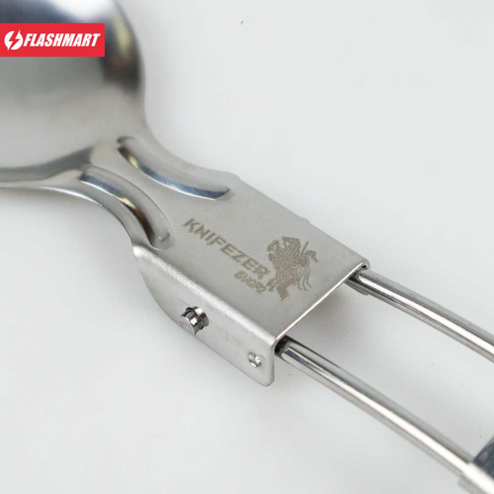 Flashmart Foldable Spoon Fork Sendok Garpu Lipat Stainless Steel - SVGF2