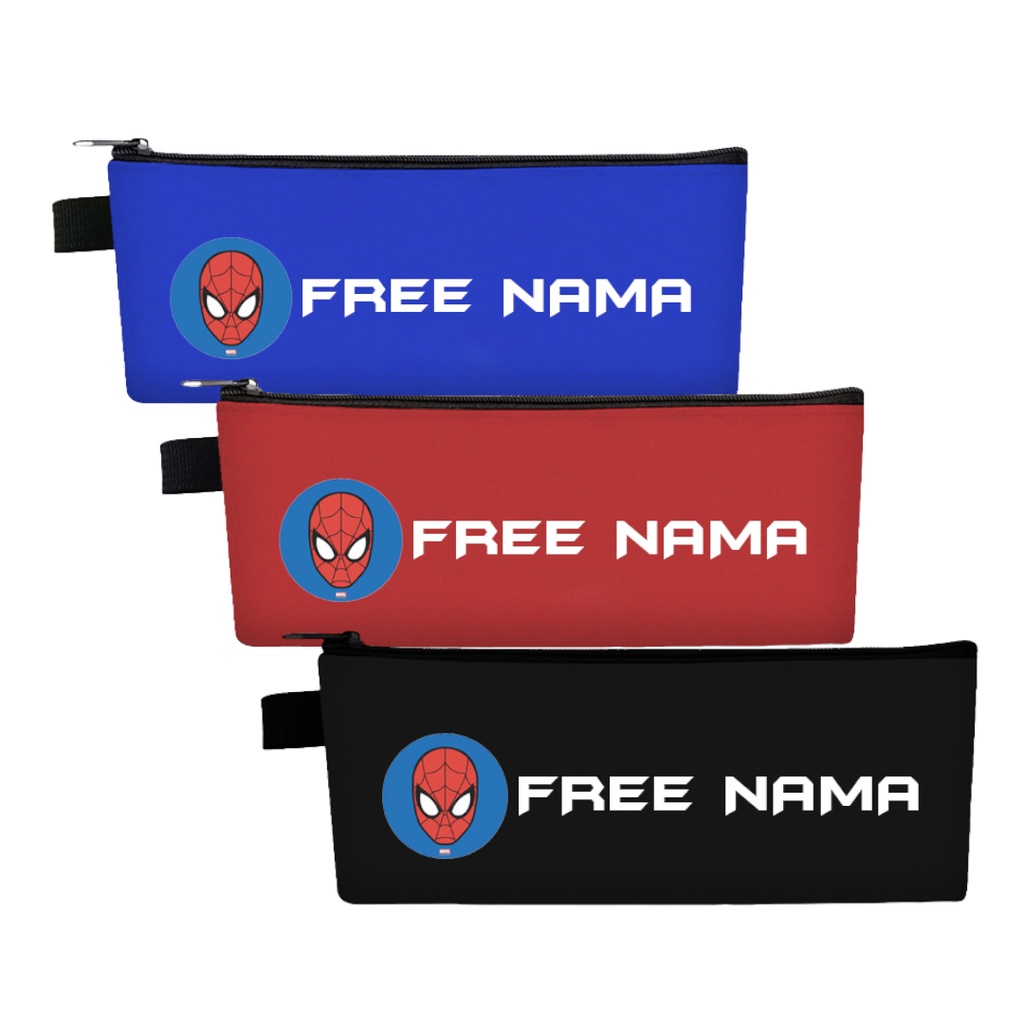 

SLV BAGS - Pulpen Bolpoin Case Dompet Kotak Pensil Spiderman Anak Sekolah SD TK Free Nama
