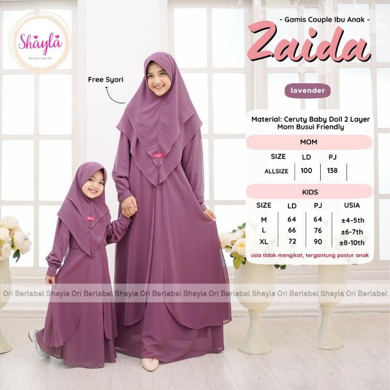 Zaida Gamis Couole Mom Kid by Shayla ori