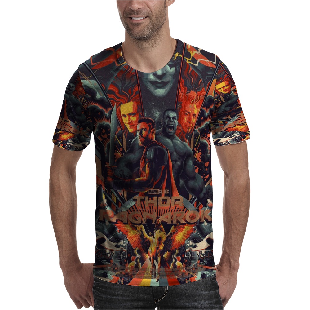 Kaos Thor Ragnarok Tshirt Fullprint Bahan Jersey Casual Unisex T - SHIRT