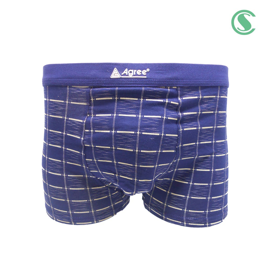 3 Pcs - Celana Boxer Agree 1234 Motif | CD Agree Sport Pria Dewasa Laki Laki Pakaian Dalam Underwear Pendek Open Katun Adem Halus