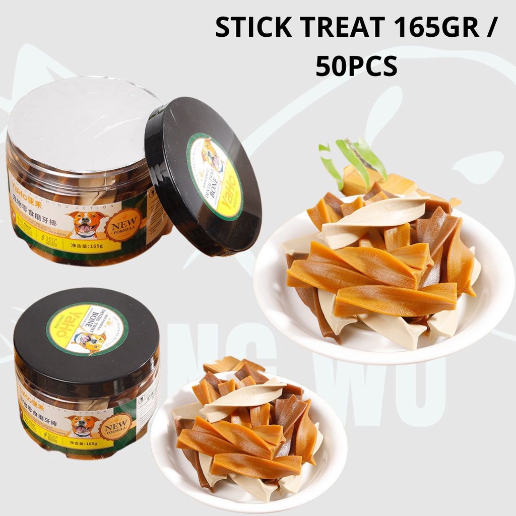 DONGWU SPIRAL 165gr 50pcs DENTAL STICK HEWAN ANJING DOG TREATS SNACK ANJING PEMBERSIH GIGI ANJING PENHILANG BAU MULUT DAN GIGI ANJING DENTAL STIX DENTALLIGHT