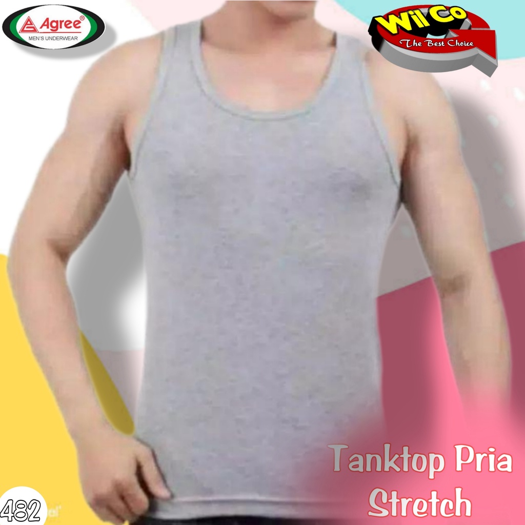 K482 - KAOS DALAM PRIA KAOS PRIA SINGLET PRIA PAKAIAN DALAM PRIA AGREE SIZE M - XL HARGA PER 1 PCS