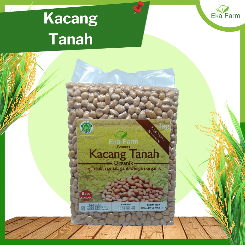 

Kacang Tanah Organik EKA FARM Kemasan Vakum 1 Kg