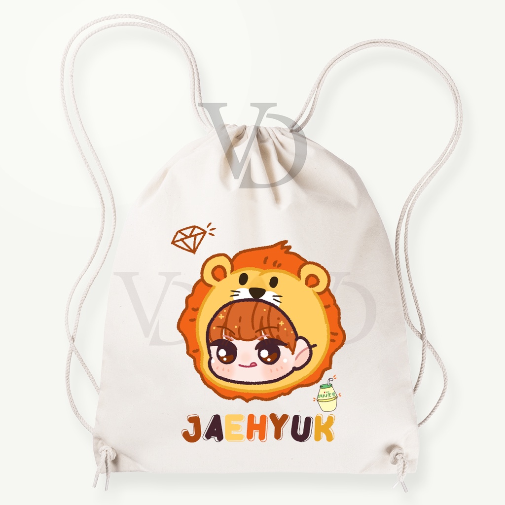 tas serut tueme treasure korea chibi / stringbag canvas