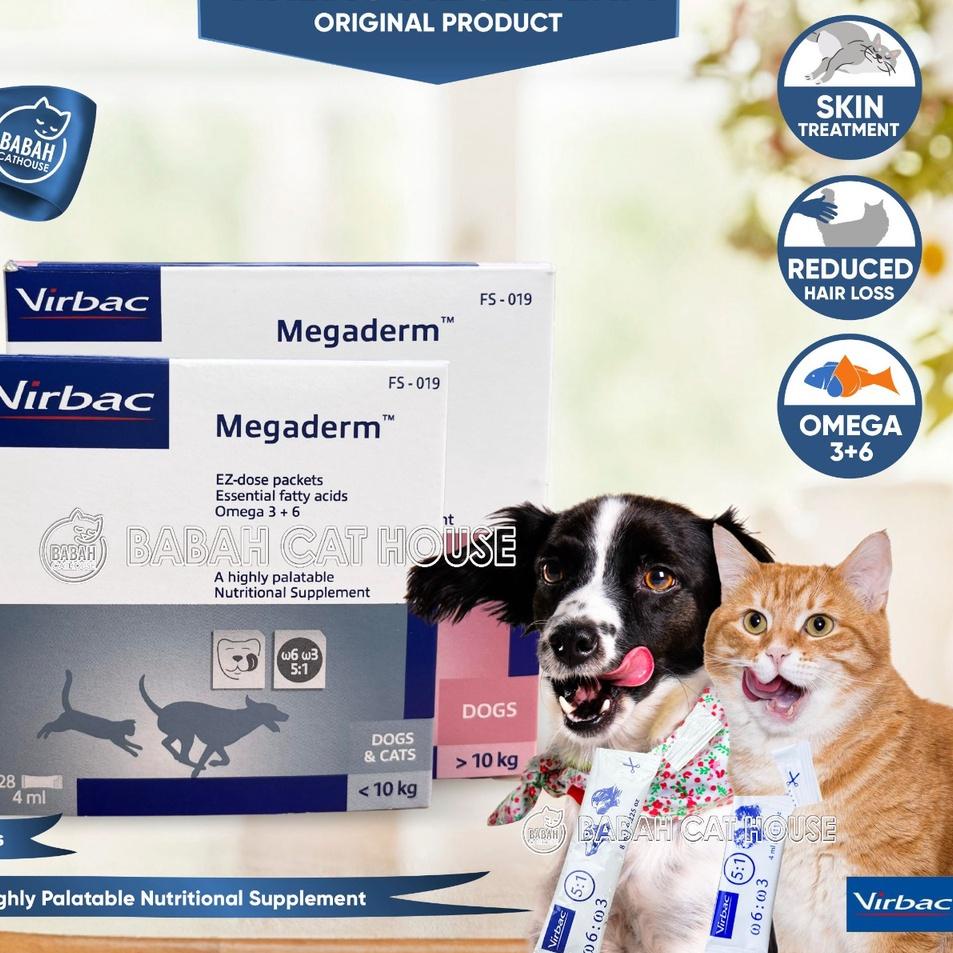 (COD )NEW_PRODUCT Virbac Megaderm Vitamin Obat Pelebat Bulu Rontok Kucing Anjing Ampuh Vit Kulit Persia Anggora Lebat