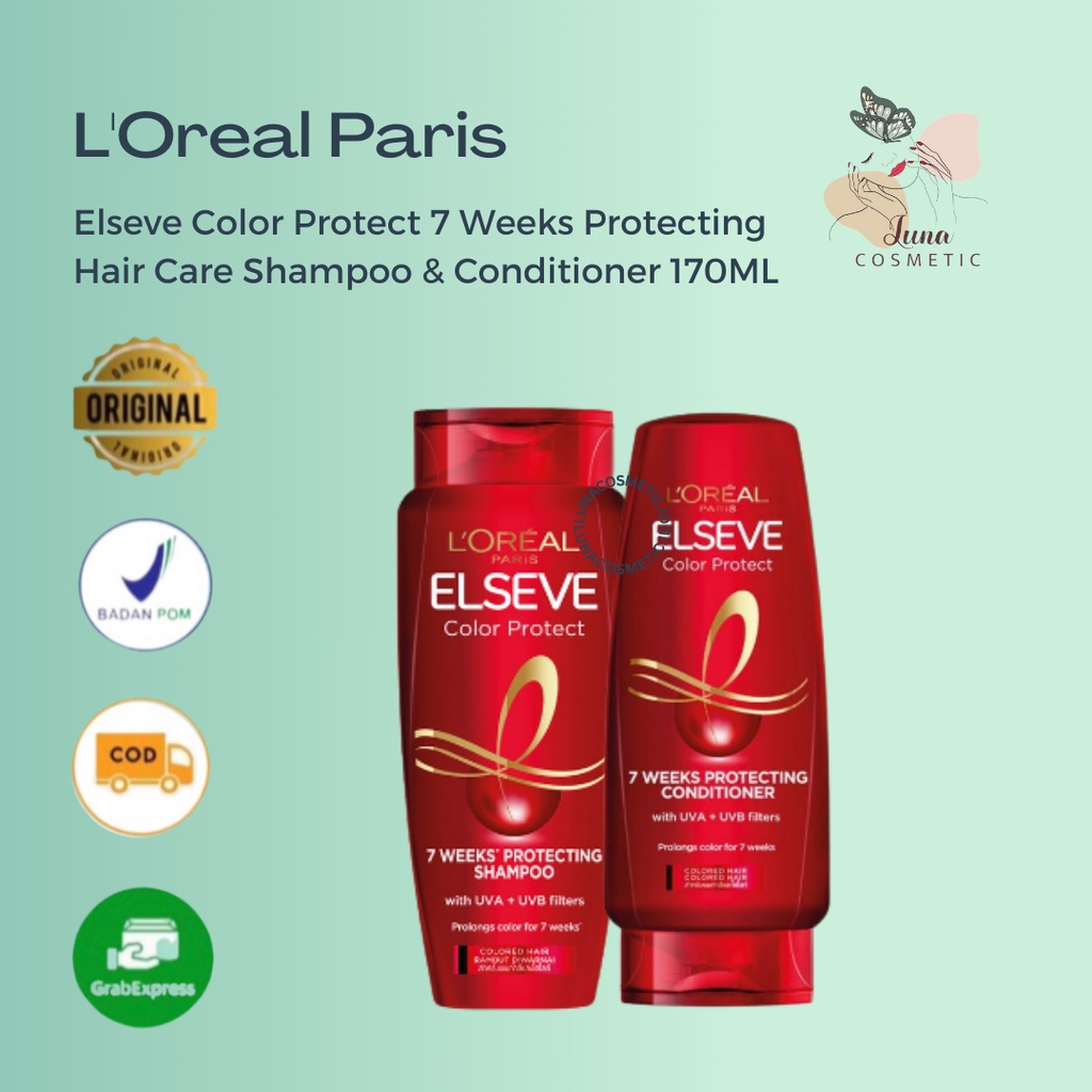 L'Oreal Paris Elseve Color Protect 7 Weeks Protecting Hair Care  | Shampoo | Conditioner - 170 ML Loreal