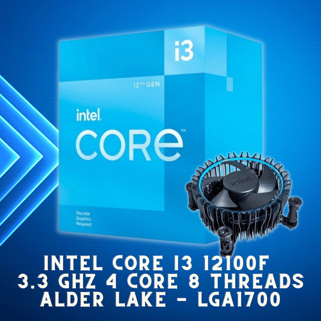 Intel Core i3 12100F 4core 6Mb Cache 3,3GHz Up to 4,3GHz Proccesor Alder Lake (Box)