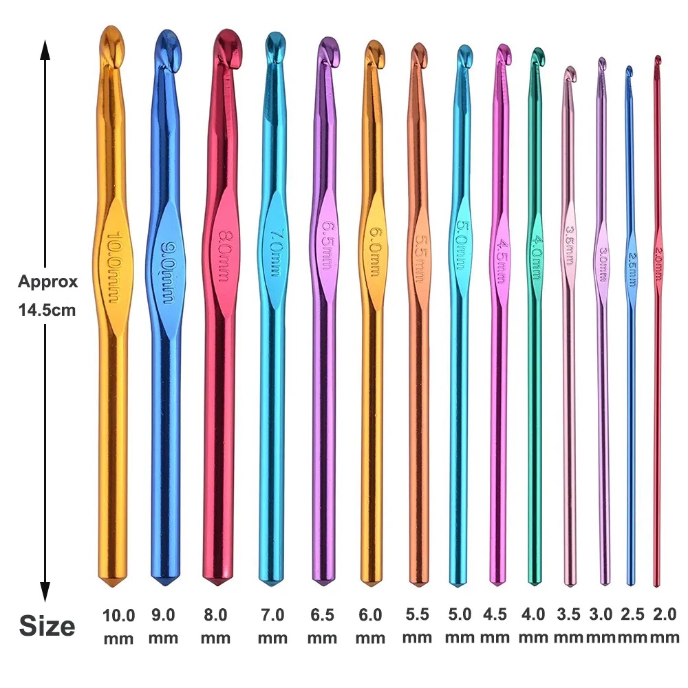 Jarum Rajut/Hakpen/Crochet Hook Aluminium Satuan