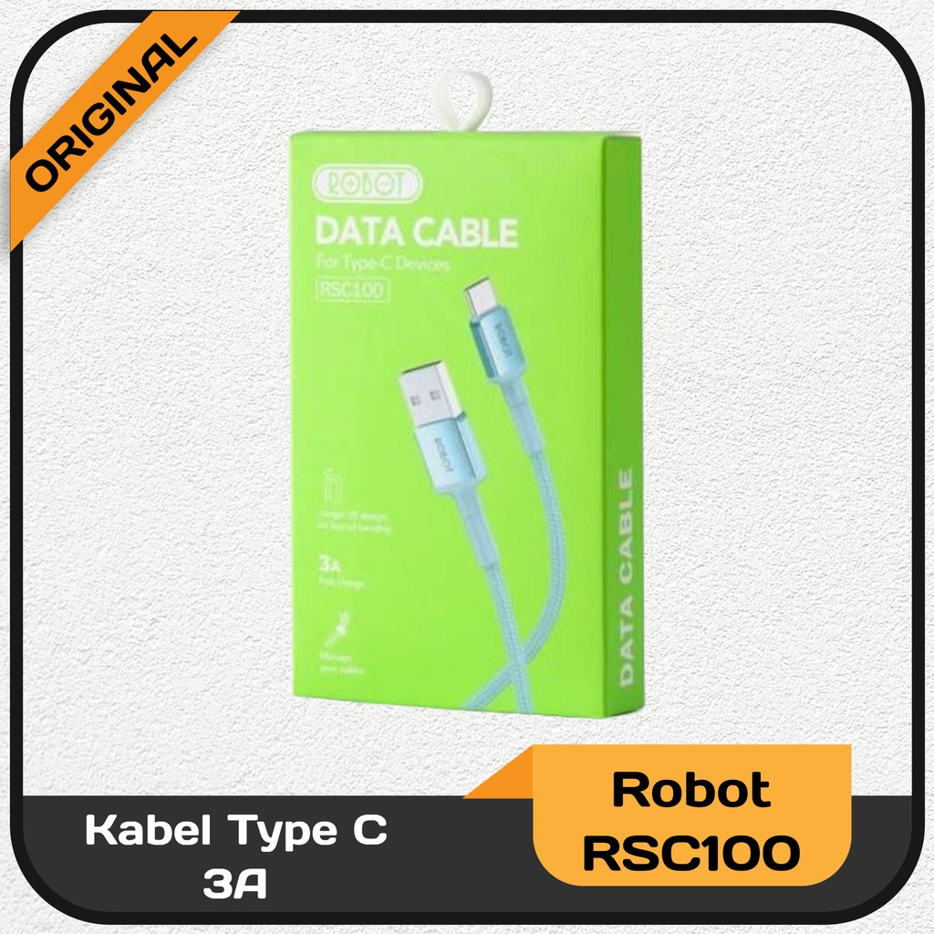 Kabel Data Type C 3A Robot RSC100 Blue 100cm