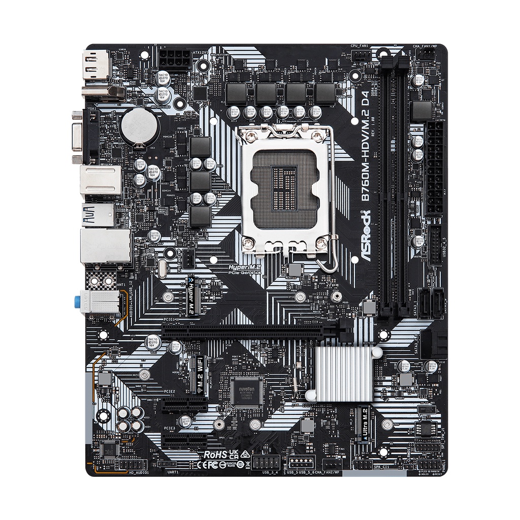 ASROCK B760M-HDV/M.2 D4 | MOTHERBOARD INTEL B760 LGA1700 DDR4 M-ATX