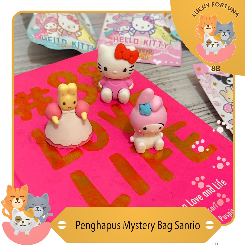 

[LuckyFortuna88] Penghapus Mystery Bag Sanrio B-1002 Penghapus unik dan lucu penghapus Gacha penghapus Bentuk sanrio lucu murah Penghapus unik dan lucu murah penghapus berkualitas Penghapus pensil