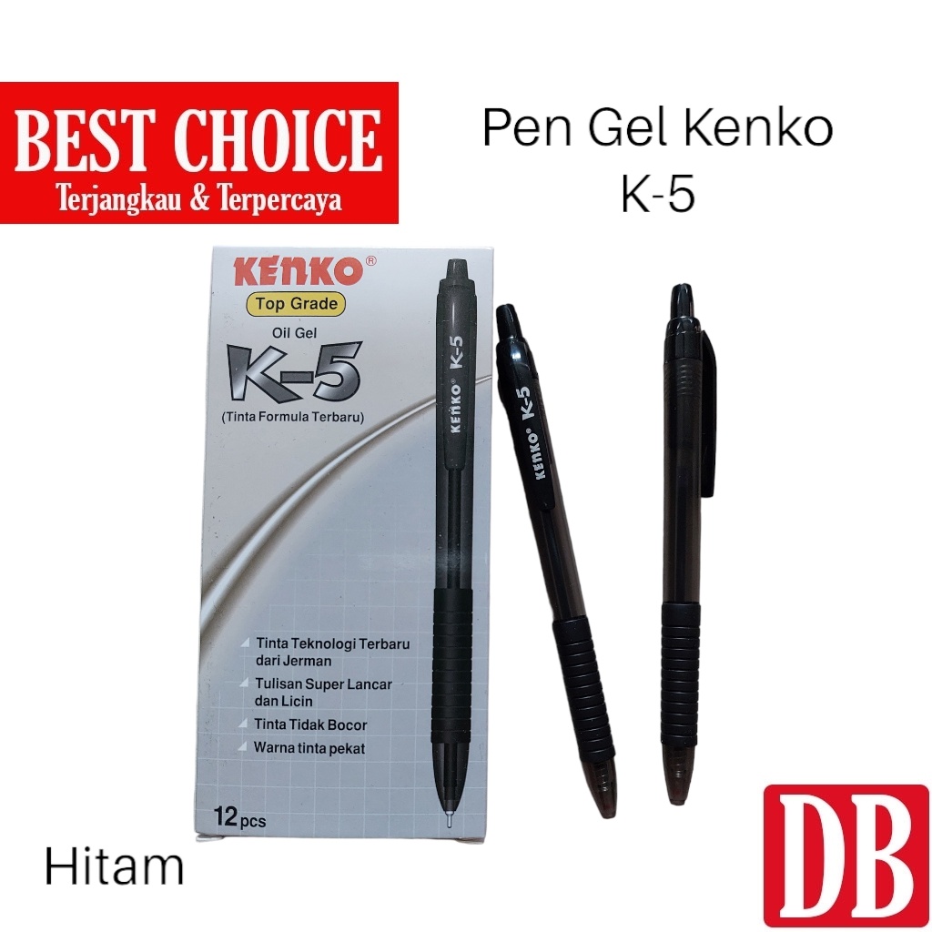 

Gel Pen / Ballpoint / Pulpen Kenko K5 Hitam