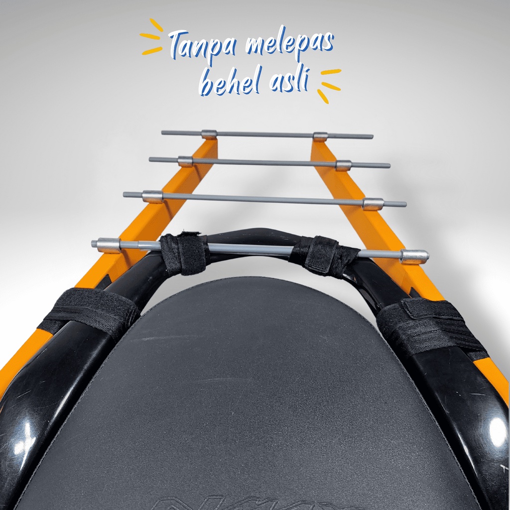 Gendongan Mudik - Besi Behel Belakang - Backrack - Besi Pegangan Motor - Backrest - Bracket Belakang - Sambungan Behel Belakang - Rak Antar Barang - Behel Universal