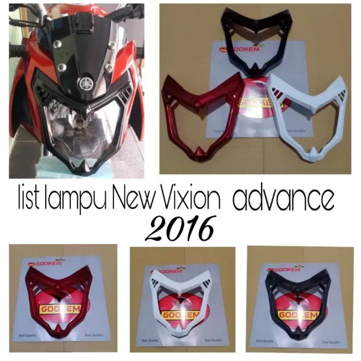 Cover lampu list lampu new vixion advance 2015-2016