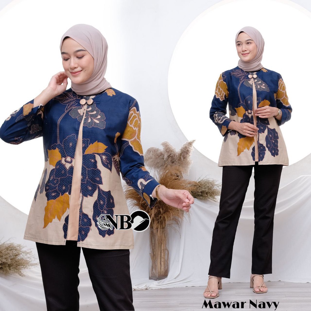 COUPLE BATIK NEW HEM BLUS BLOUSE TRENDING INTERNATIONAL COUPLE SERAGAM TERLARIS [PROMO 8.8]