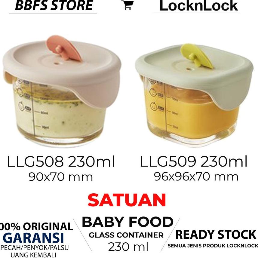 RECOMENDED Lock n Lock Baby Food Container MPASI Meal Container 170ml 230ml 355ml Oven Glass 1pcs SA