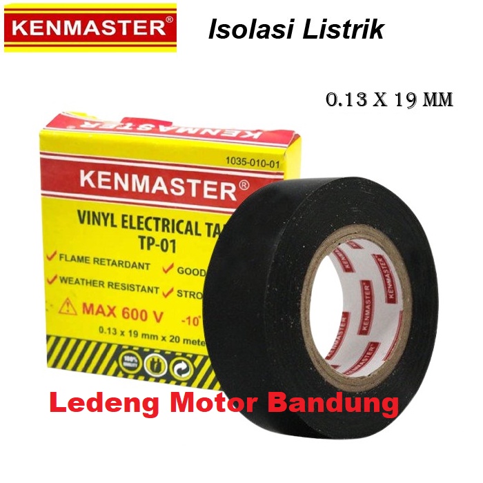 Kenmaster Solasi Hitam Isolasi Listrik Vinyl Electrical Tape TP-01