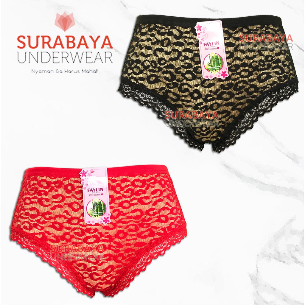 CD BRIEF SEXY SZ BESAR [ SETARA 4L] TRANSPARAN DEPAN BAHAN RENDA