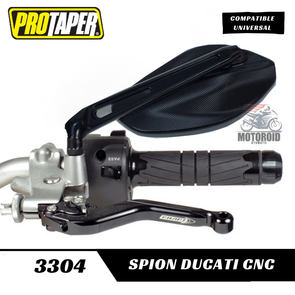 Spion Black Full CNC Mirror PNP All Motor Sepeda Ducati Diavel Karbon 2014-17 Monster 1200 R XDiavel 2016-19 1200 FL 2008