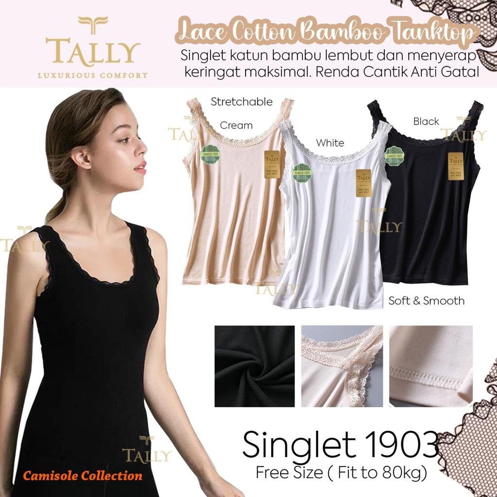 TANKTOP 1903 TALLY - TANKTOP SINGLET TALLY 1903 - TALLY SINGLET TANK TOP RENDA 1903 I FREE SIZE I BAHAN KATUN BAMBOO TANKTOP KAMISOL TALLY 1903 BAHAN KATUN TERMURAH - ARA98STORE