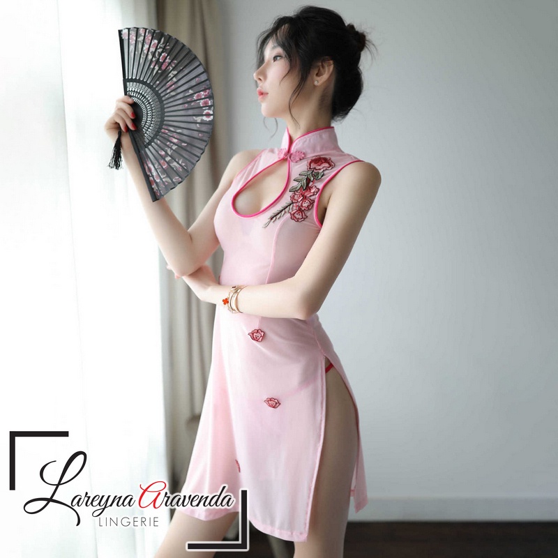 Lareyna Aravenda Set Lingerie + CD Fit S-XXXL Model Costume Cheongsam Shanghai Romance LG566